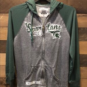 Gray and Green Utility Jacket